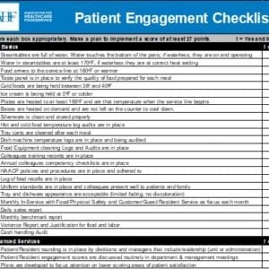 Patient Engagement Checklist