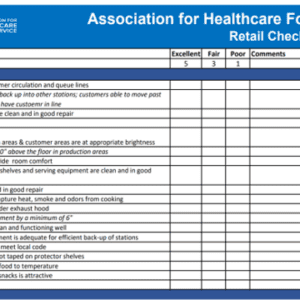 AHF Retail Checklist