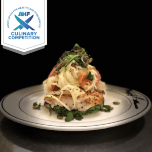 Seared Red Fish with Creamed Collards and Carrot Apple Slaw