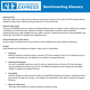 Benchmarking Glossary