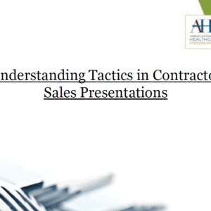 Understanding Tactics in Contractor Sales Presentations