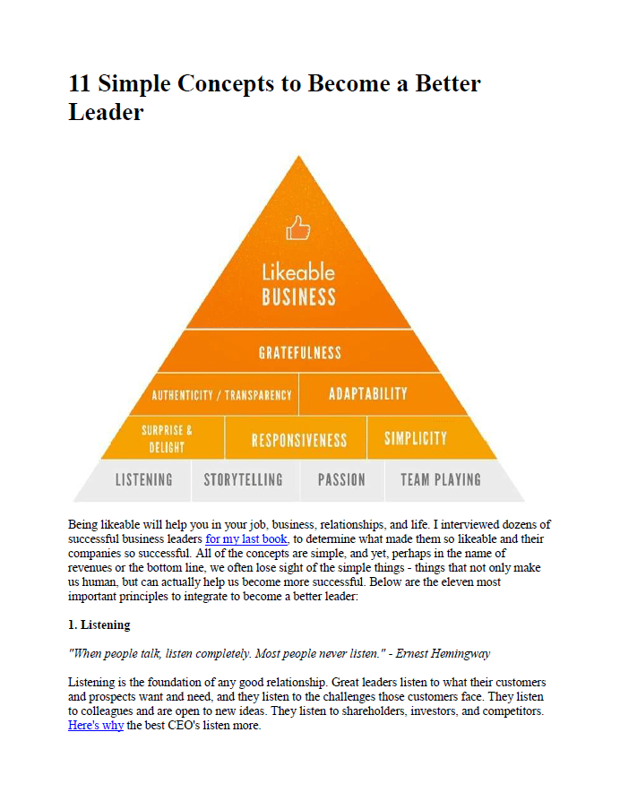 11 Simple Concepts to Become a Better Leader