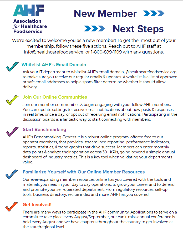 Next Steps for New Members